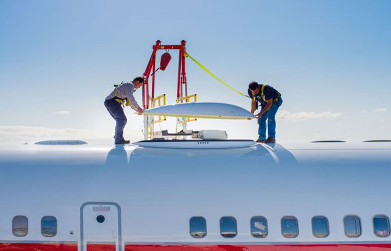 Installing satellite WiFi on an aircraft