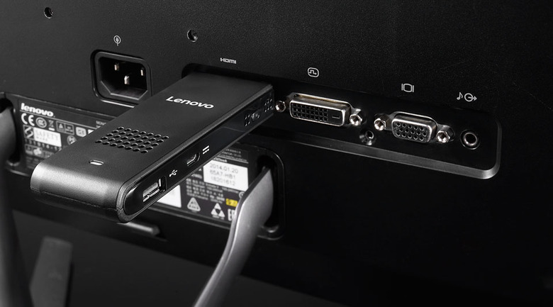 Lenovo Ideacentre Stick 300 in its native habitat