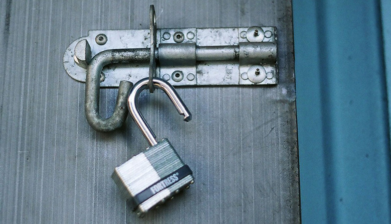 An unlocked padlock