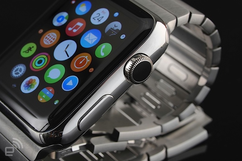 Apple Watch with the steel link bracelet