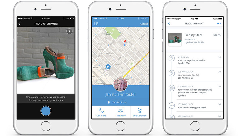 Shyp on an iPhone