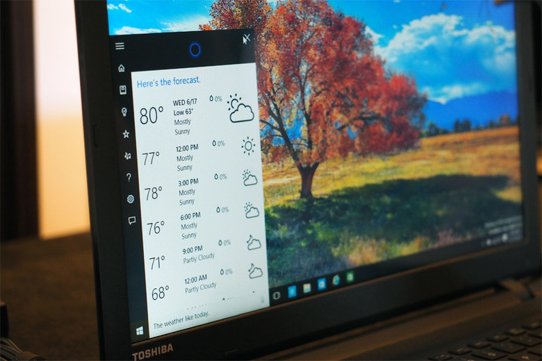 Windows 10 on a Toshiba laptop