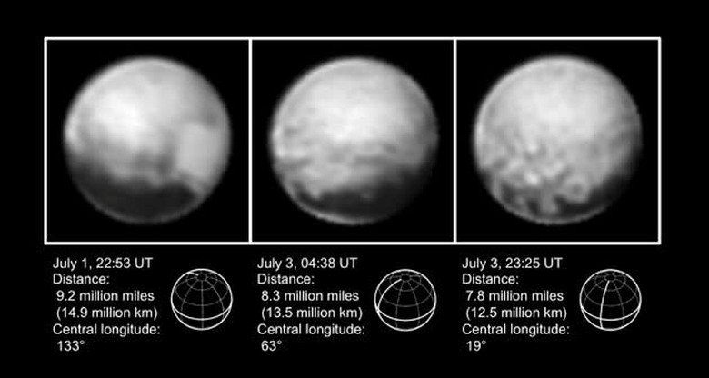 Pluto in black and white