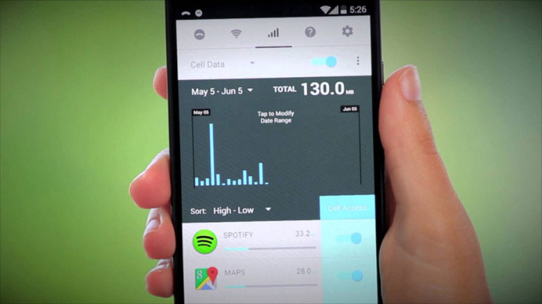 Republic Wireless' data usage app 