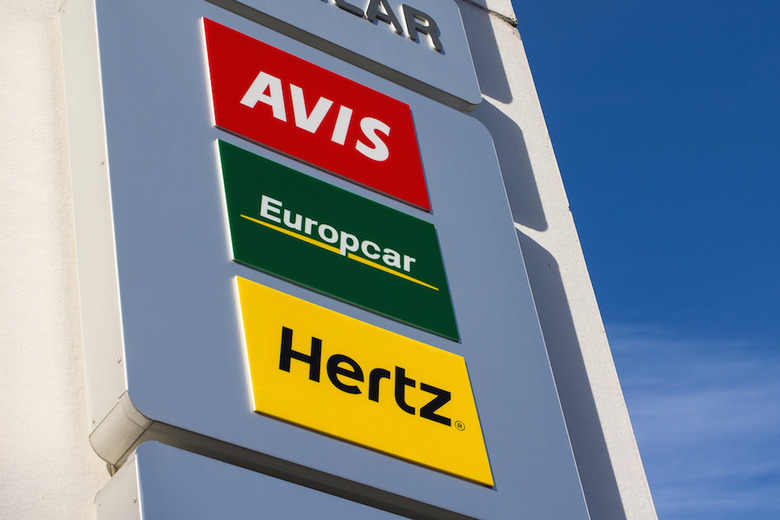 Rental Car Sign