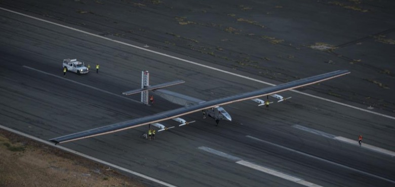 Solar Impulse on the runway