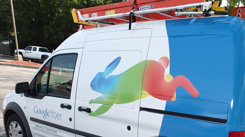 A Google Fiber van