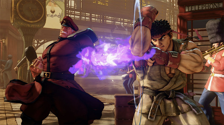 M. Bison and Ryu in 'Street Fighter V'