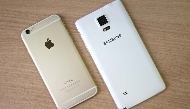 Samsung Galaxy Note 4, Apple iPhone 6