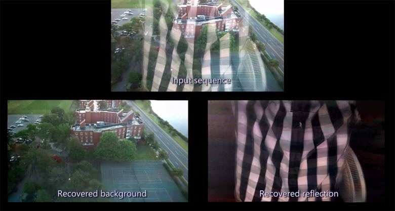 An example of removing reflections from a window photo