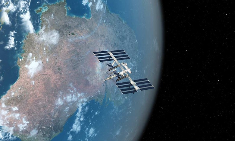 International Space Station (ISS), computer artwork.