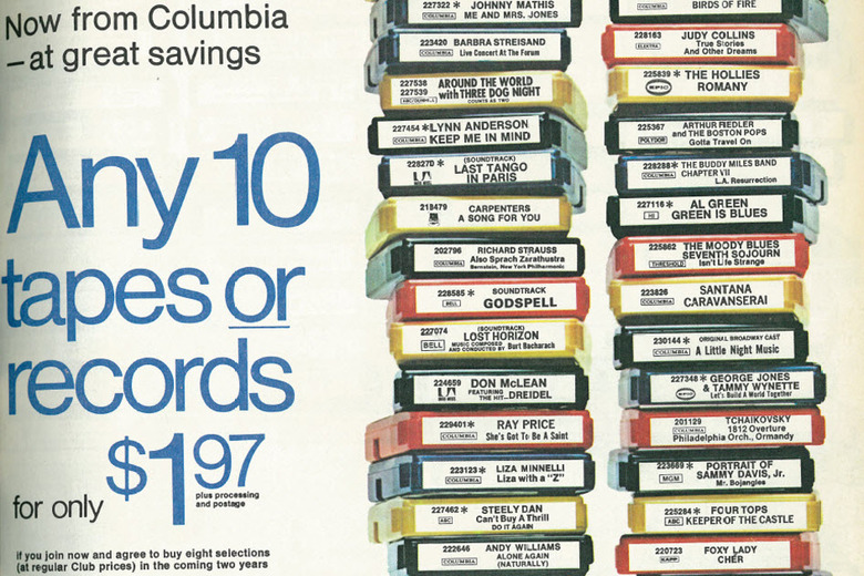 A Columbia House ad for tapes