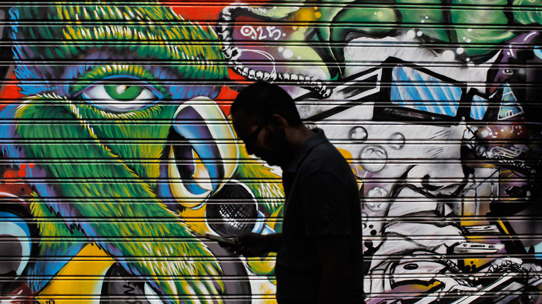 The graffiti eyes are watching you
