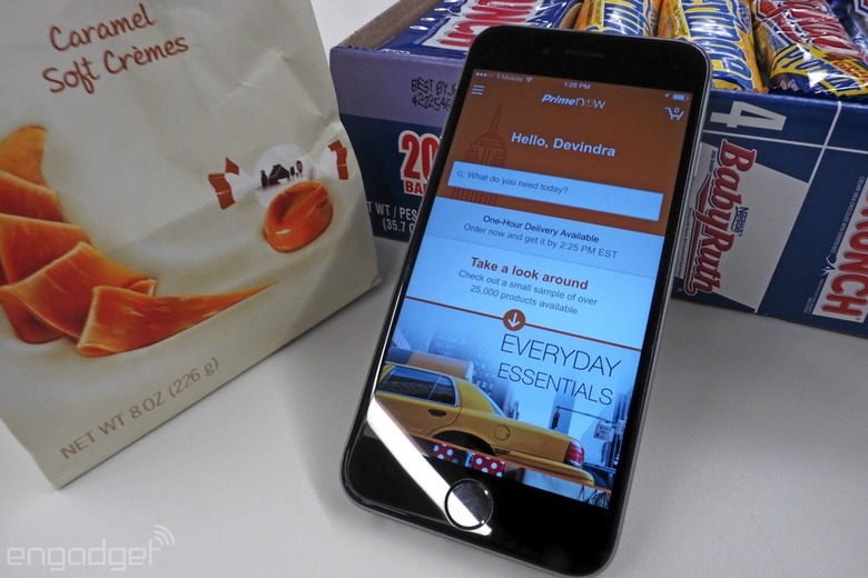 Amazon Prime Now in action