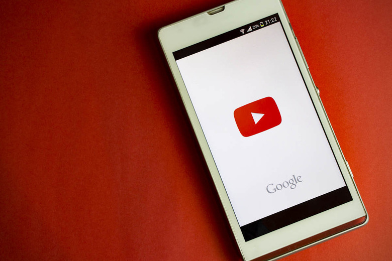 BUNG KAN, THAILAND - AUGUST 08, 2015: new Youtube logo on smart phone, space for caption