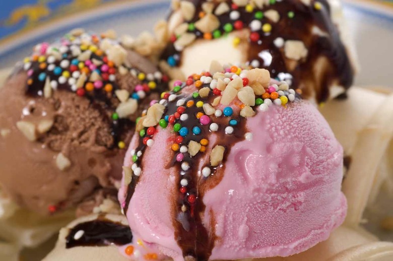 three scoops of ice cream good ...