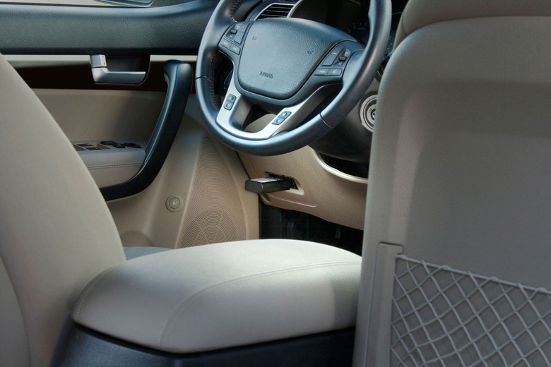 The ZTE Mobley hotspot in a car