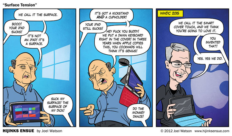 Joel Watson's eerily prescient comic on the iPad keyboard