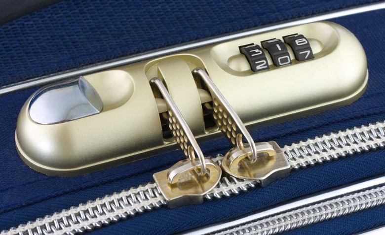 Numeric lock on travel bag