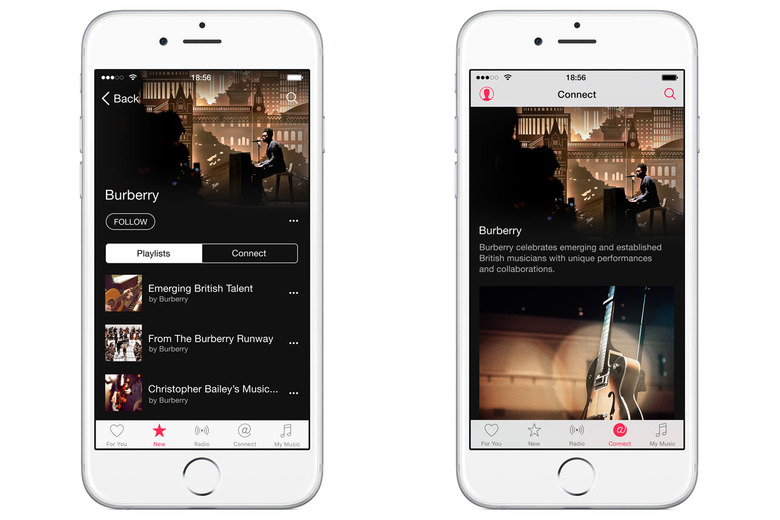 Burberry's channel on Apple Music