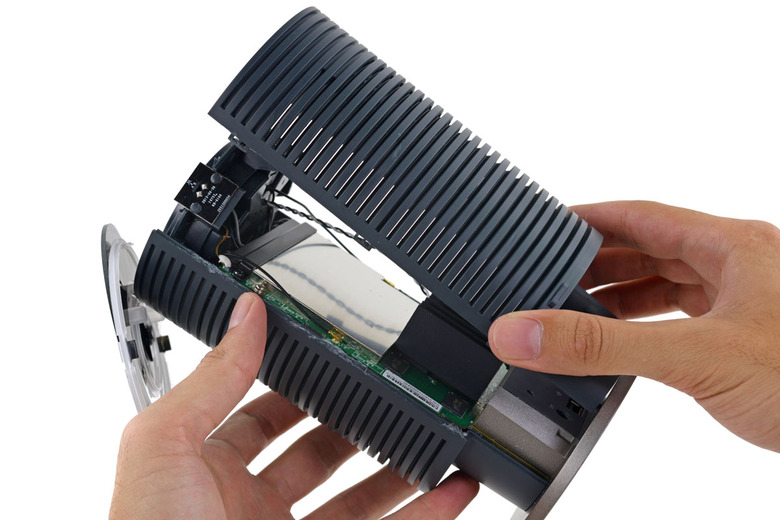 Google's OnHub in mid-teardown