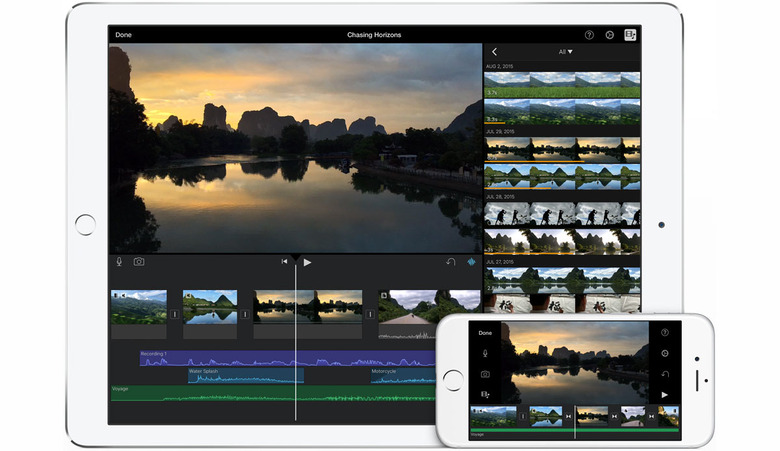 iMovie on the iPad Pro and iPhone 6s