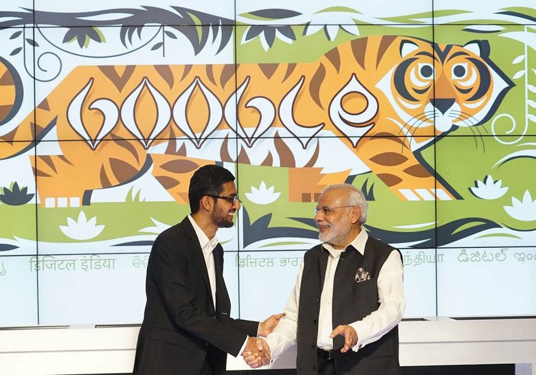 Google's Sundar Pichai meets Indian Prime Minister Narendra Modi
