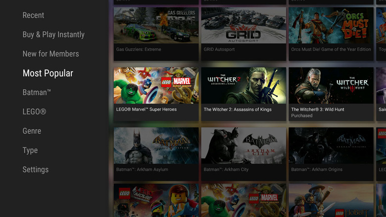 GeForce Now on a Shield TV