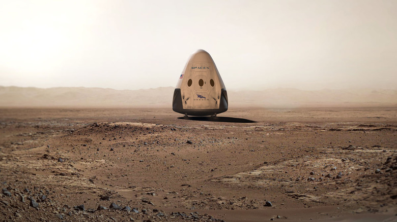 SpaceX envisions a Dragon capsule on Mars