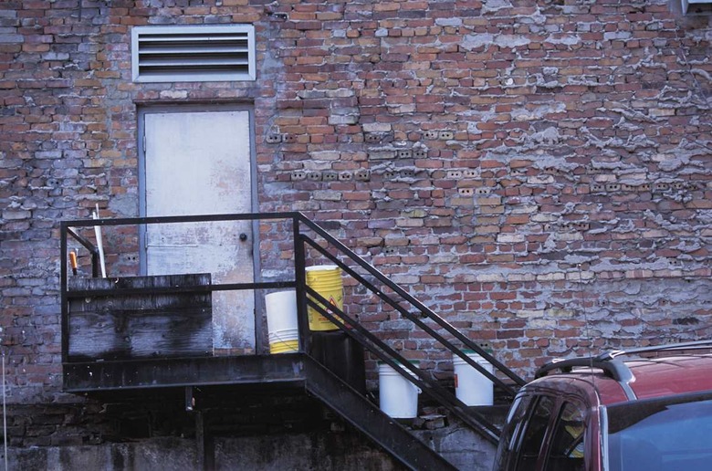 Emergency exit in back of building