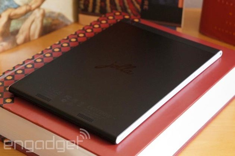 Jolla Tablet on its back