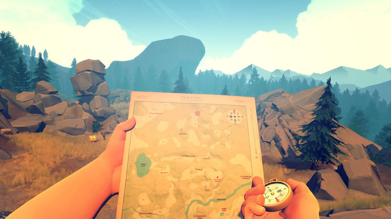 Finding your way around in 'Firewatch'