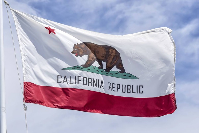 Vintage State Flag of California, USA