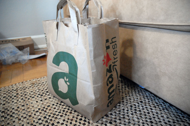 An AmazonFresh delivery bag
