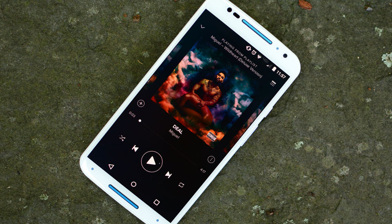 Spotify on a Moto X