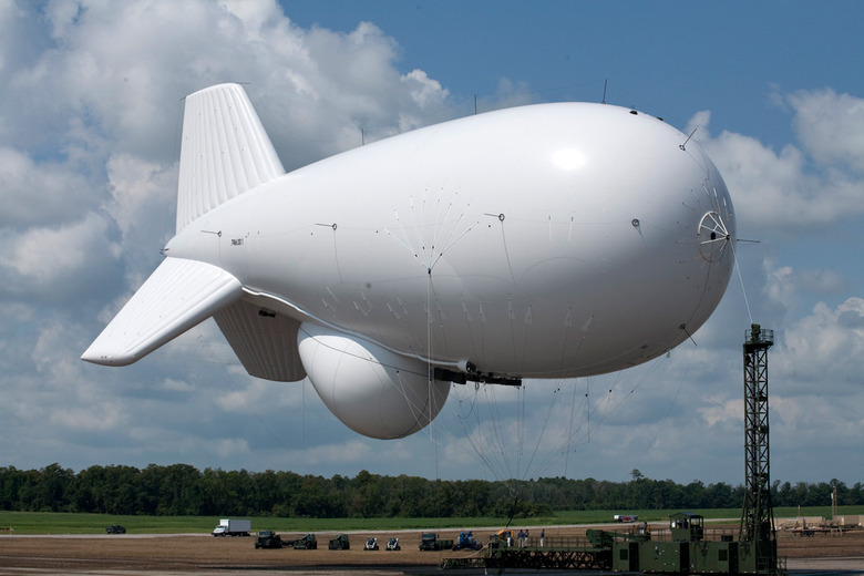 The US Army's JLENS blimp before its free-roaming days