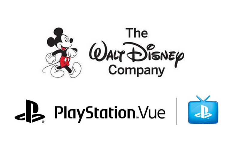 Disney and PlayStation Vue, sitting in a tree