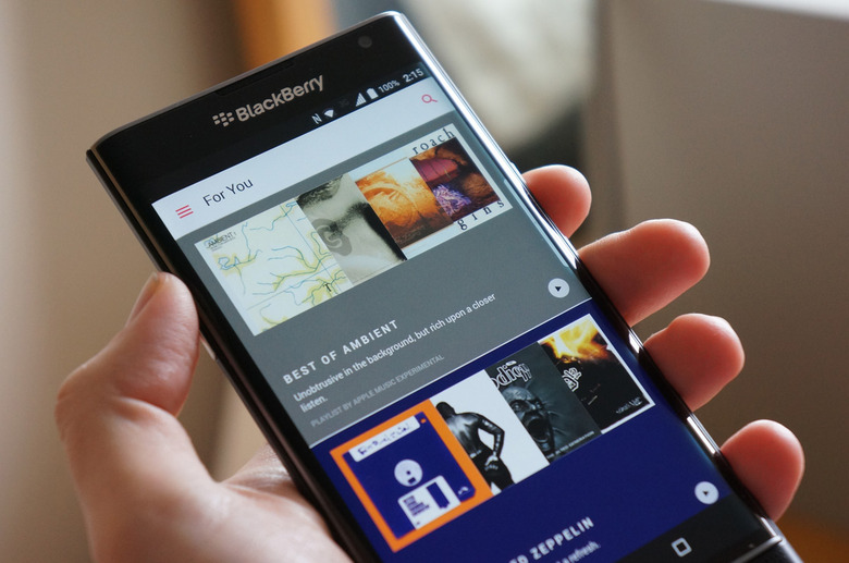An Apple app on a BlackBerry running Android. Ponder that for a moment.