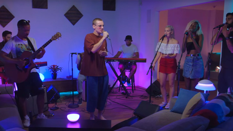 Rudimental jams with Philips Hue lights setting the mood