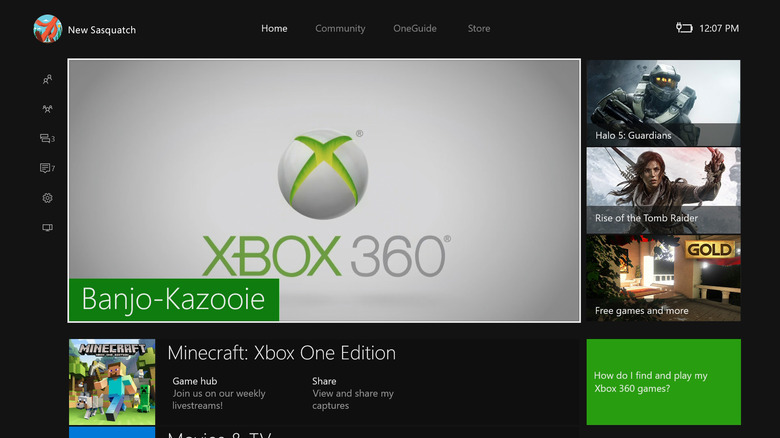 New Xbox One Experience, with Xbox 360 backwards compatibility logo