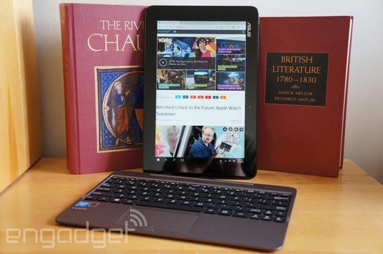 The Transformer Book T100HA detached from its dock