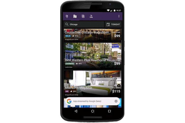 App streaming from Google search