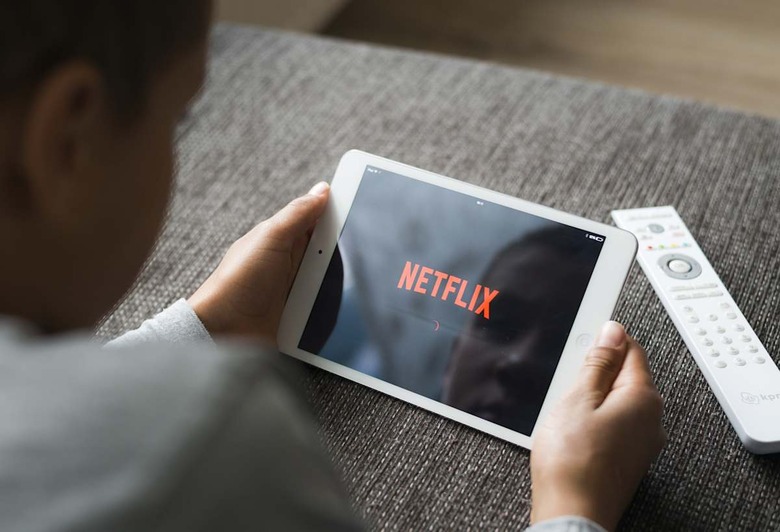 HILVERSUM, NETHERLANDS - MAY 03, 2015: Netflix, Inc. is an American provider of on-demand Internet streaming media available fou