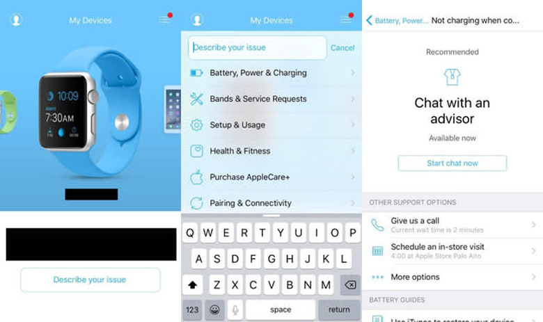 Apple's leaked support app