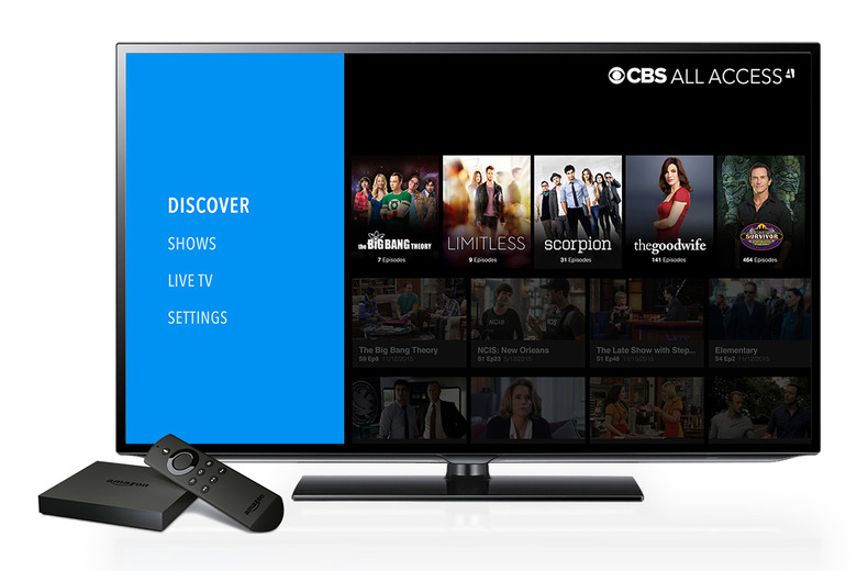 CBS All Access on an Amazon Fire TV
