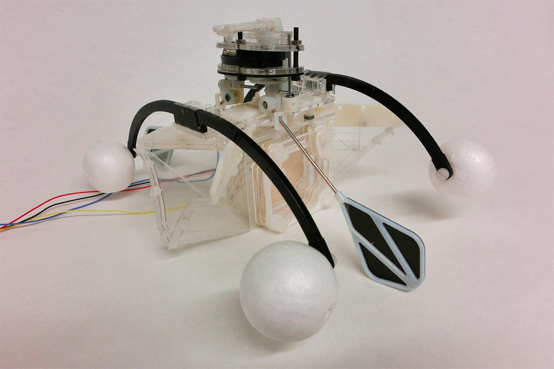 Row-bot with its 'mouth' hanging open