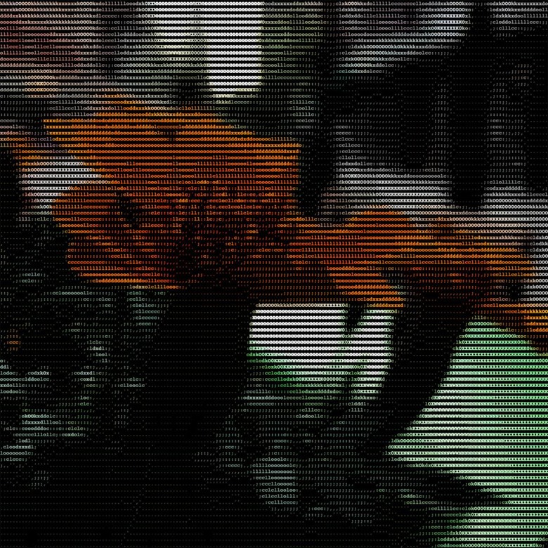 Instagram flower shot turned into ASCII art