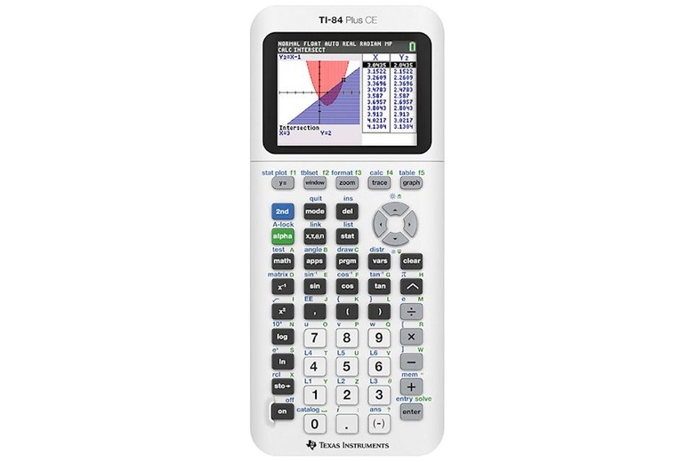 TI-84 Plus CE in Bright White