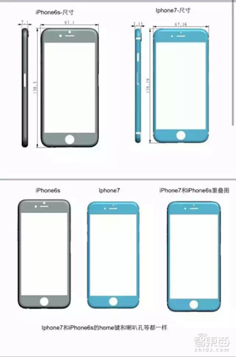 The leaked iPhone 7 schematics.