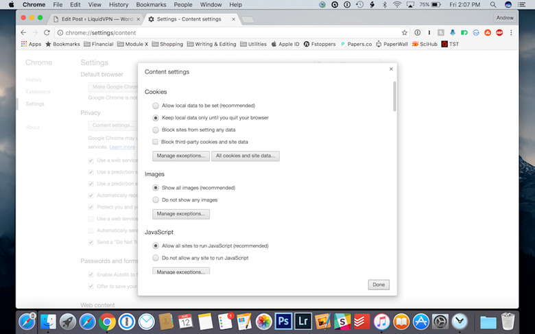 Block Tracking Cookies in Chrome